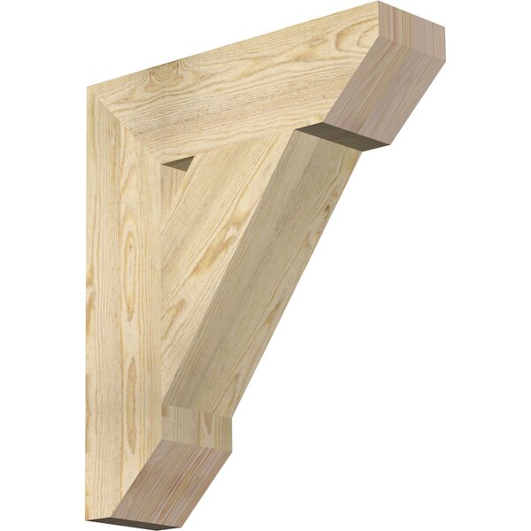 Ekena Millwork Traditional Slat Rough Sawn Bracket, Douglas Fir, 6"W x 22"D x 26"H BKT06X22X26TRA06RDF - main